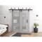 Vdomdoors Sliding Closet Barn Bypass Doors 36 x 96in, Light Grey Oak W/ Frosted Glass, Sturdy 6.6ft Rails SETE6933BBB-OAK-3696 - alternate 2